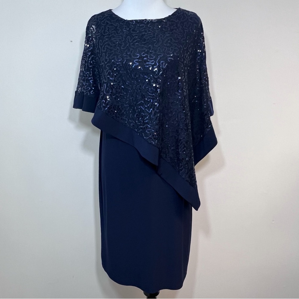 -new- R&M Richards Formal Capelet Dress